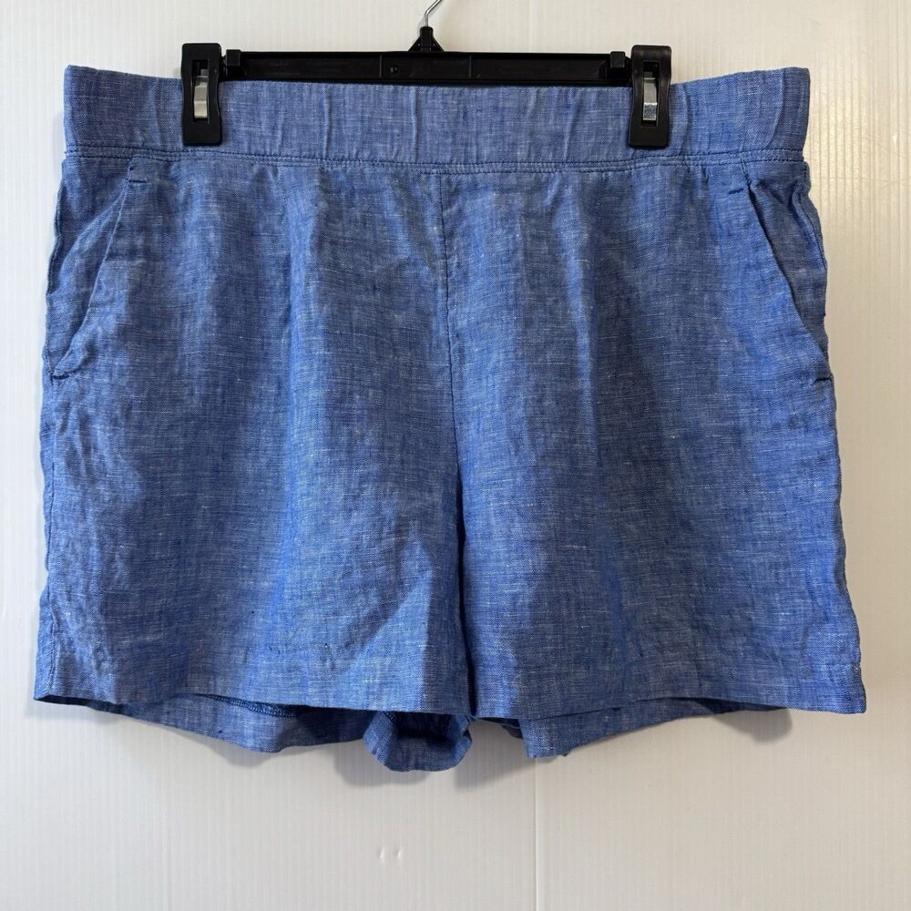 Lilly Pulitzer Lagoon Linen Short Sz XL Blue Women’s Beach Summer